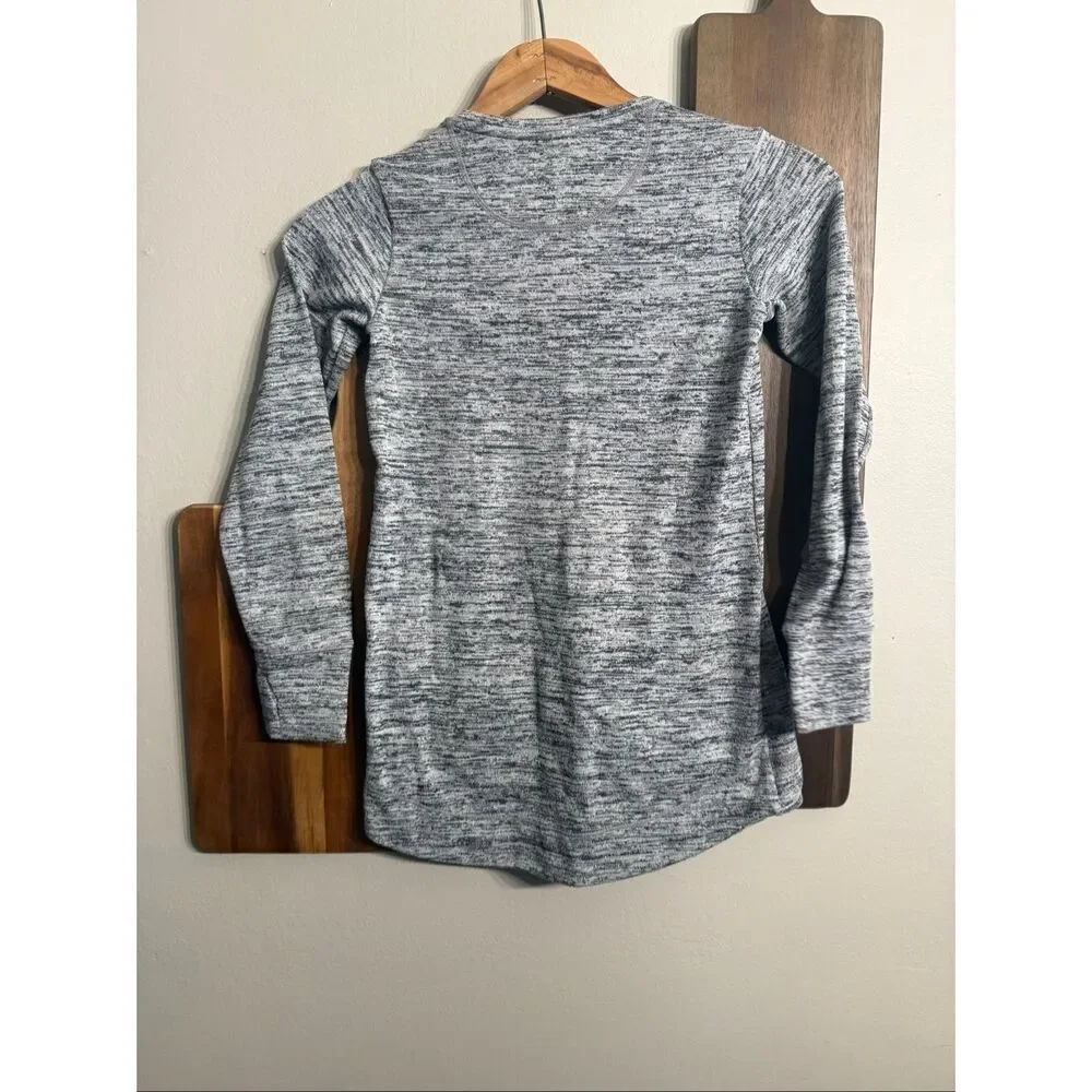 Athleta Girl Gray Marled Stretch Long Sleeve Crew Neck Tunic Dress‎ Size Small/7